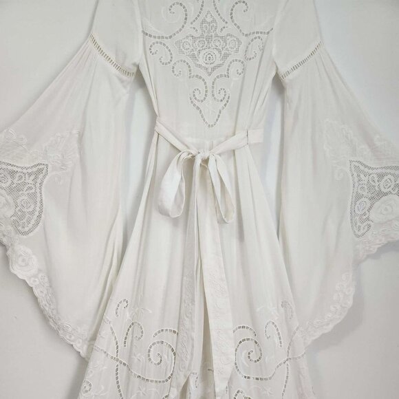 Spell & The Gypsy Collective Gwendolyn Gown XS Spell Bride Wedding Dress Kimono - Picture 9 of 17